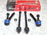 For E60 E63 E64 525i M5 M6 NEW 4PCS Front Inner & Outer Tie Rod Ends 32106777479