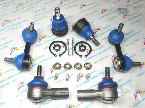 6PC Lower Ball Joints Outer Tie Rod End Sway Links For 01-05 Honda Civic EL 1.7L