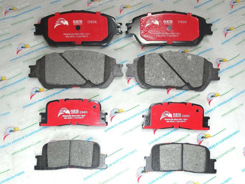 2 Sets Front & Rear Brake Pads Fit 05-06 Camry V6 3.0L 04-06 ES330 D906 D885